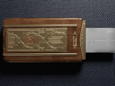 Vintage memory card Low-poly 3D model