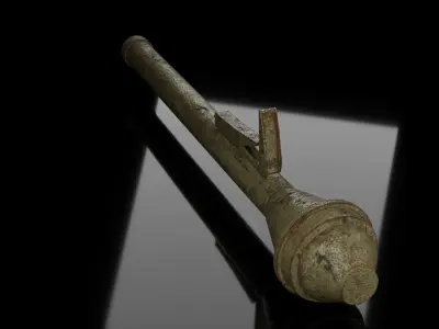 PanzerFaust PBR ancient metal pipe Low-poly 3D model