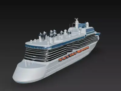 Modern Luxury Cruise Ship Passenger Liner 3D print model