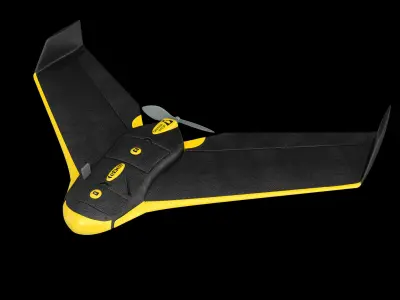 Ebee SenseFly Low-poly 3D model