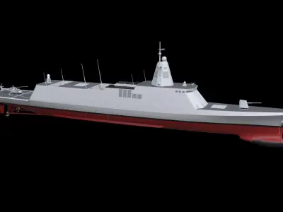 Korean KDDX destroyer DSME 8000 3D model