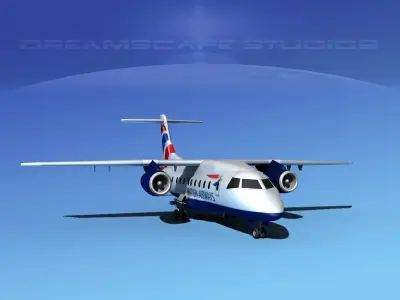 Dornier 328Jet British Airways 3D model