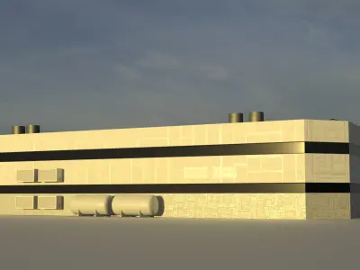 Futuristic City Building 12 Low-poly 3D model