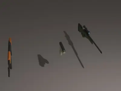 Low Poly Gun Pack Free low-poly 3D model