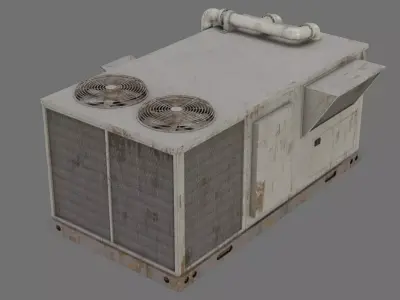 Rooftop AC Unit 1B Low-poly 3D model