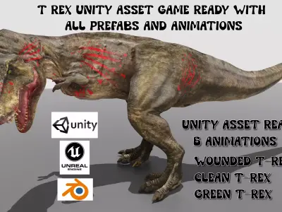 T-rex Dinosaur Low-poly 3D model buy