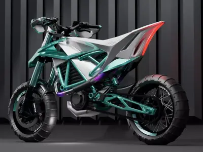 Futuristic Electric Dirt Bike 3D model