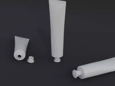 Hand Cream Laminate Tube Low-poly 3D model