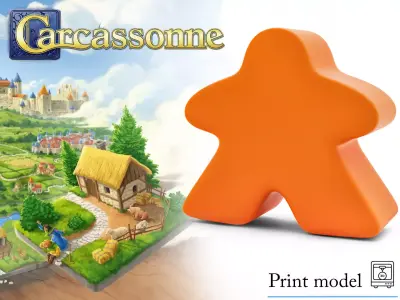 BIG Meeple Token Upgrade 3D Print Model  Board Game Asset  02 3D print model