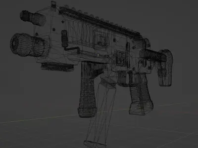 Free Custom Submachine Gun  Free 3D model