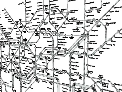 London Underground Map Low-poly 3D model