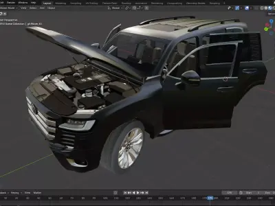Land Cruiser   Low-poly 3D model