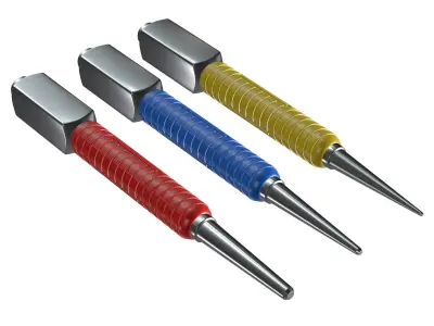 Dynagrip Nail Punch Set 3 Piece 3D model