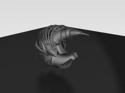 orugabot skull Free low-poly 3D model