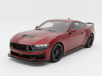 High Performance Red Sport Coupe 3D model