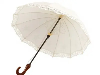 Elegant Lace Parasol Model Pack Low-poly 3D model