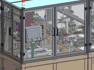  Fully automatic power lithium battery lamination machine 3D model