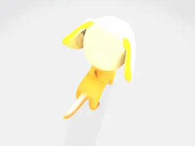 a puppy Low-poly 3D model