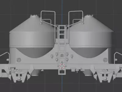 H0 1-87 scale Silo Wagon UCS 908 3D print model