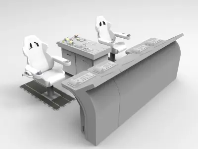 Control room ship 3D model
