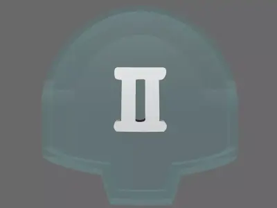 Space Knights DV04 Standard Roman Numeral 02 Shoulder Symbols 3D print model