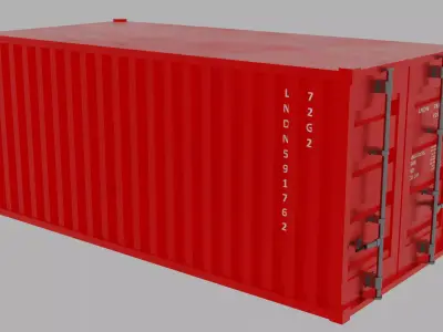 PBR Low-poly Sea Container 3D Model Low-poly 3D model