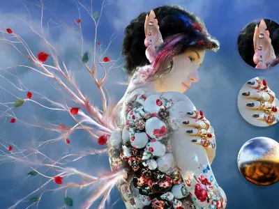 Gold and Silver Materials for Octane Render 3D model