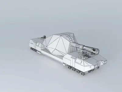 MPC Fireball - Mobile Plasma Cannon on the conveyor Mamut Free 3D model