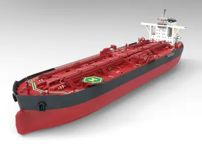ULCC Oil Carrier lowpoly Low-poly 3D model