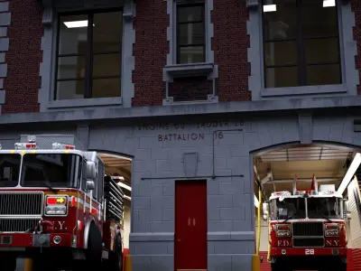 Complete fire department FDNY  3D Model Pack