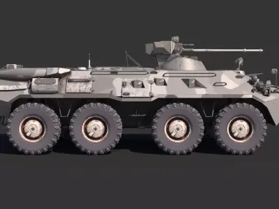 BTR-80 Low-poly 3D model