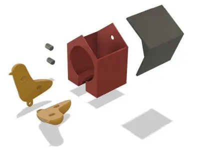 SIMPLE BIRDHOUSE KEY HOLDER Free 3D print model