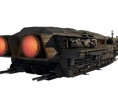 Sci-fi spaceship combat  3D model