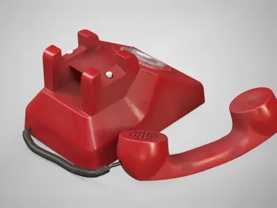 Old Rotary Phone - Retro Dial Telephone Low-poly 3D model