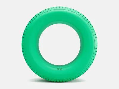 15x10 Goodyear Blue Streak 800 Tire 3D print model
