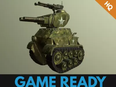 Tank  PBR  03  Low-poly 3D model