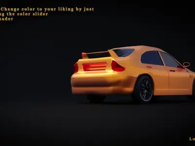 LOW POLY CAR MODEL FOR GAME Free low-poly 3D model