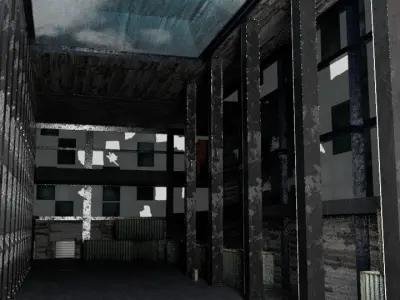 Abandoned Warehouse - Textured file 3D model