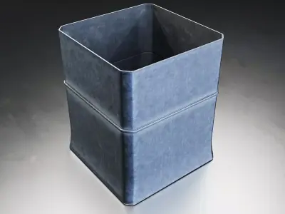 Modular Industrial Metal Duct Set Low-poly 3D model