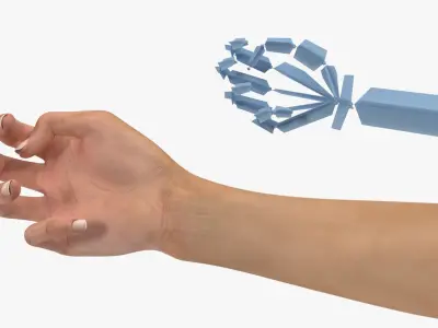 Australian Female Hand Rigged 3D model