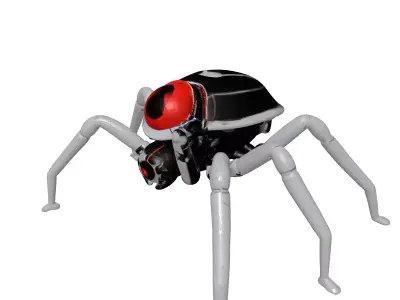Sleek Robotic Spider 3D Model 3D model