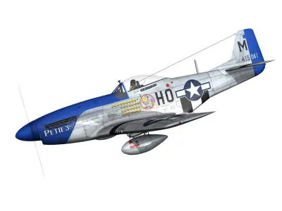 North American P-51D Mustang - Petie 3rd 3D model