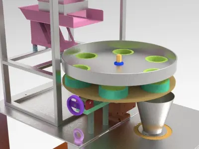 Quantitative packaging machine 3D design model 3D model