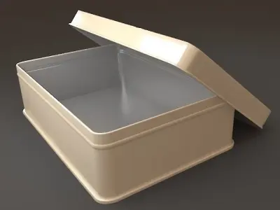 Steel Tin Box 3D model