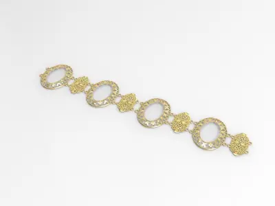 gold bracelet part 22 k c00007 3D print model