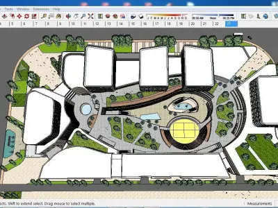 Sketchup Commercial Complex B4 3D model