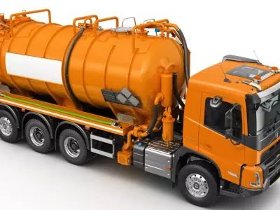 VOLVO FMX 8X4 Vacuum Truck 3D model