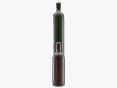 Gas Cylinder Textured 3D model