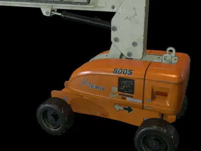 Rigged and animated Boom Lift  Low-poly 3D model
