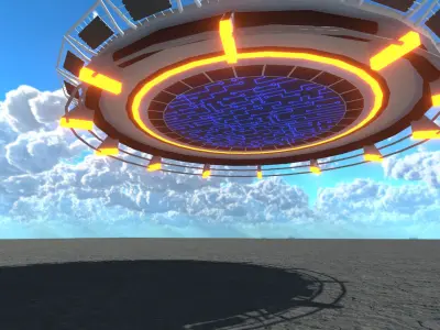 Sci-Fi Floating Platform 3D model